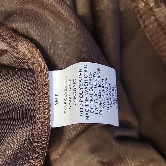 Llove Dark Brown Crushed Velour Open Front Kimono Size Medium - Picture 8 of 10